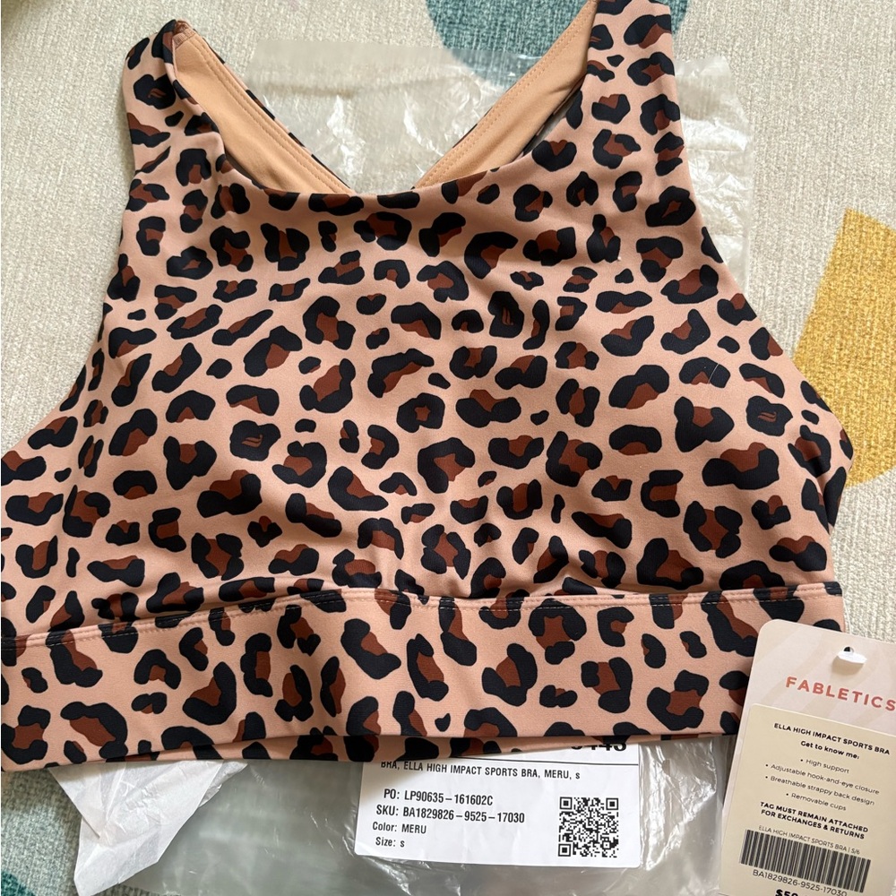 Fabletics High Impact Leopard Sports Bra